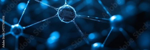 Fototapeta advanced neural network connectivity illustration for artificial intelligence research