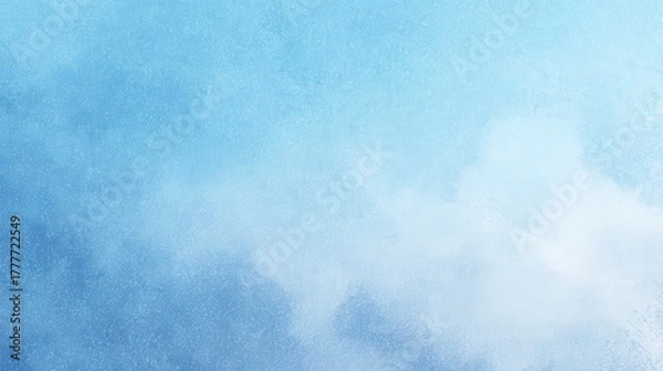 Fototapeta Soft Blue Sky Background with Gentle Clouds and Gradual Color Fade