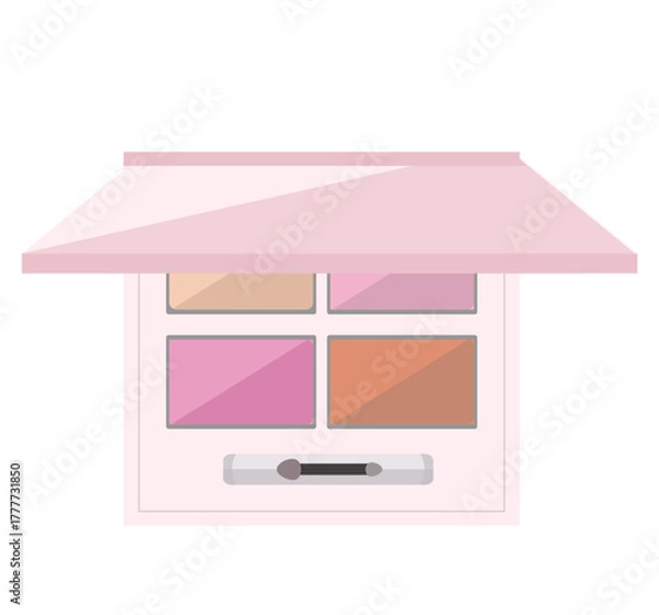 Obraz アイシャドウパレット。ベクターイラスト
