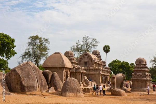 Obraz Five Rathas Site in Mahabalipuram