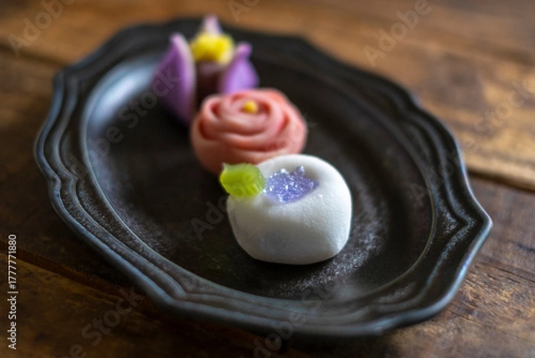 Fototapeta 梅雨から初夏の季節の和菓子
