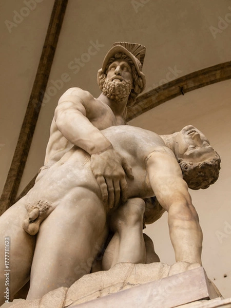 Obraz Italia, Toscana, Firenze, Statue nella Loggia dei Lanzi.