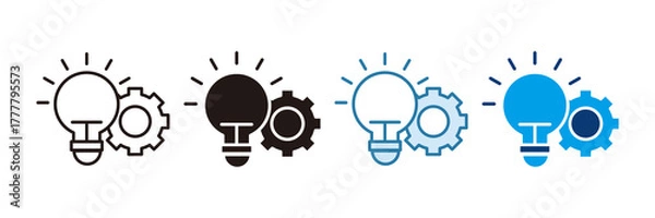 Fototapeta Skill Development Icon Set Multiple Style Collection