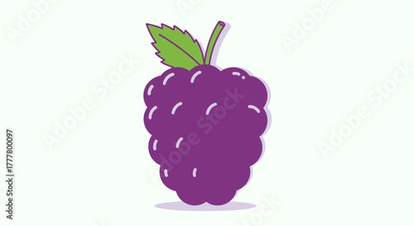 Obraz Vibrant Illustration of a Fresh Blackberry Delicacy, Ideal For Designers and Creative Projects
