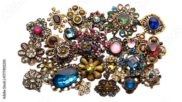 Obraz Antique Brooch Collection