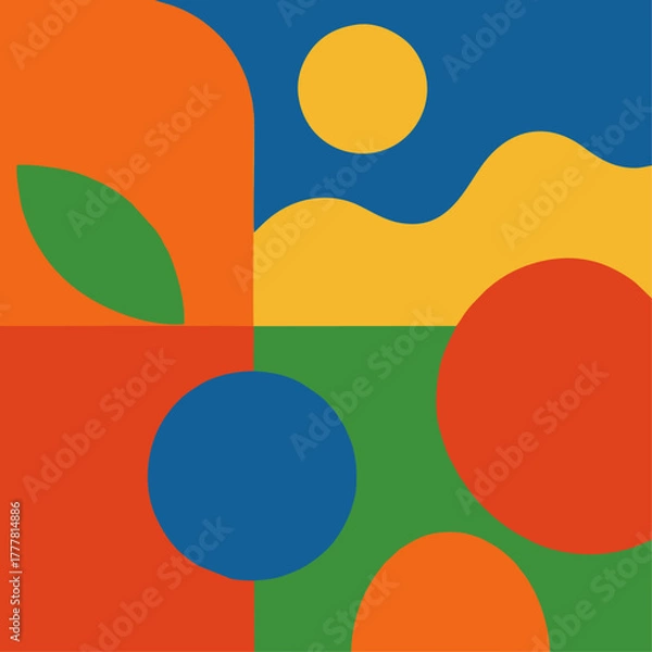 Obraz Simple abstract illustration flat vector