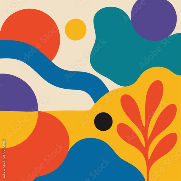 Obraz Simple abstract illustration flat vector