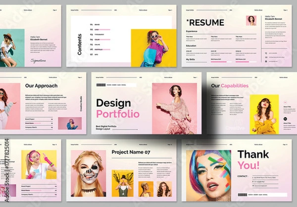 Fototapeta Creative Digital Portfolio Presentation