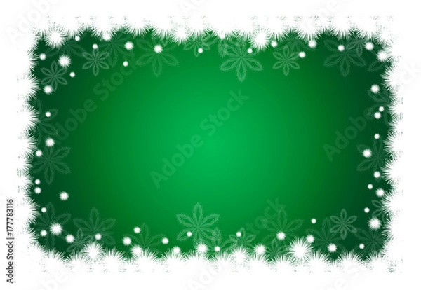 Obraz Новогодний зеленый фон