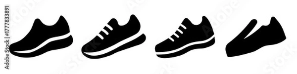 Fototapeta Sneakers icon. Running shoes icon