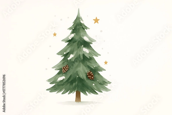 Obraz christmas tree vector illustration