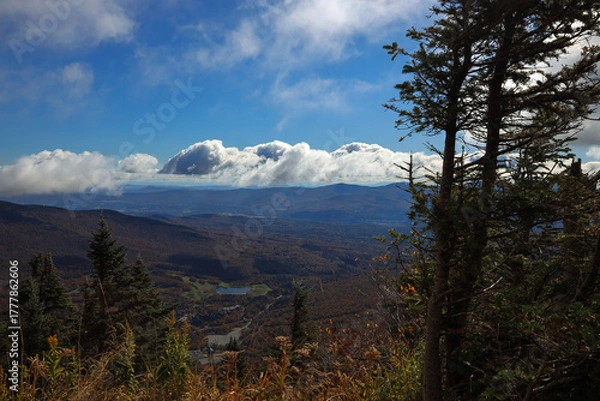 Fototapeta clouds over the mountains