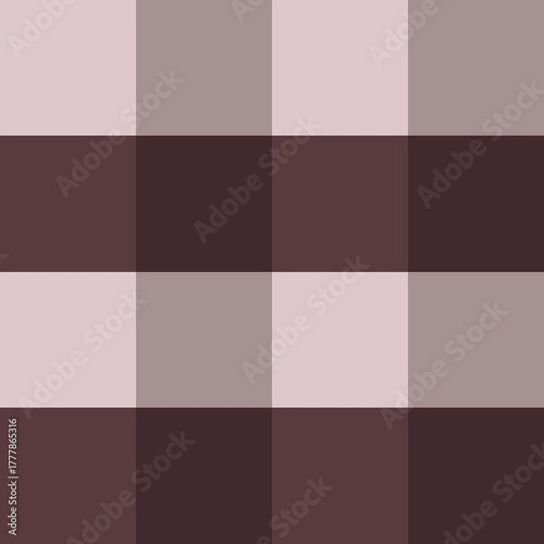 Obraz Abstract Checked Pattern Background: Muted Brown and Beige Gingham Square Tile Texture