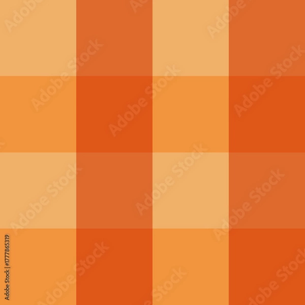 Obraz Abstract Checked Pattern Background: Orange and Peach Gingham Square Tile Texture