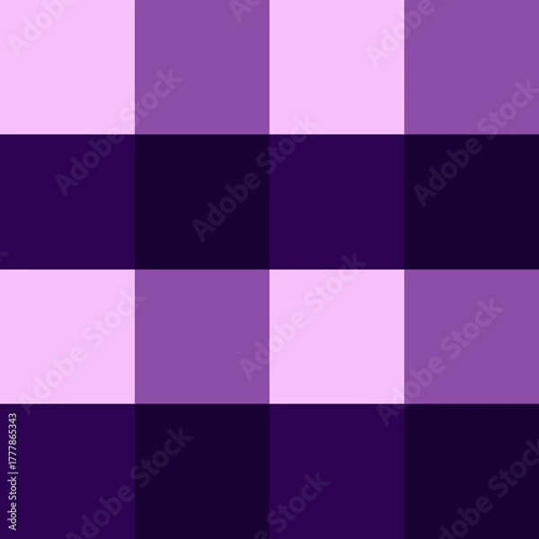 Obraz Abstract Checked Pattern Background: Dark Purple and Lilac Square Tile Texture