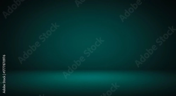 Obraz Deep Emerald Teal Studio Background with a Smooth Gradient and Subtle Texture