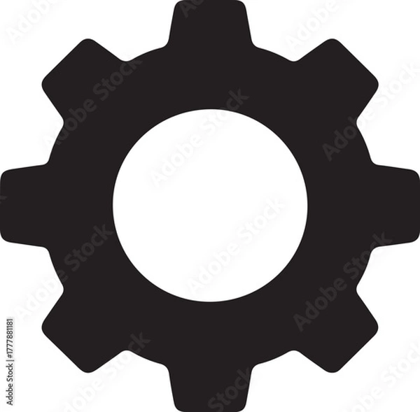 Obraz setting icon silhouette on white background
