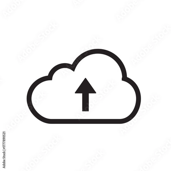 Obraz Cloud Upload Icon for Data Storage and Transfer