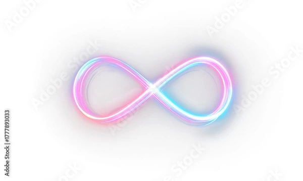 Fototapeta Endless 8 shape glowing vector design.