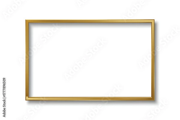 Fototapeta gold frame isolated on white