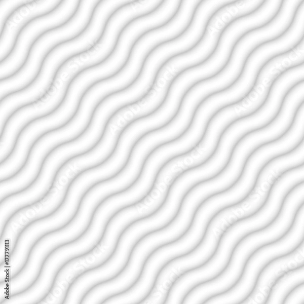 Obraz Wavy blured lines seamless white background.