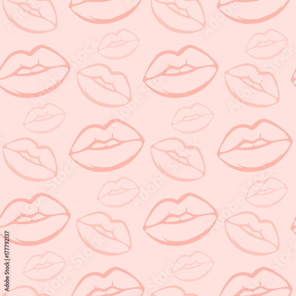 Obraz Pink Lips Pattern