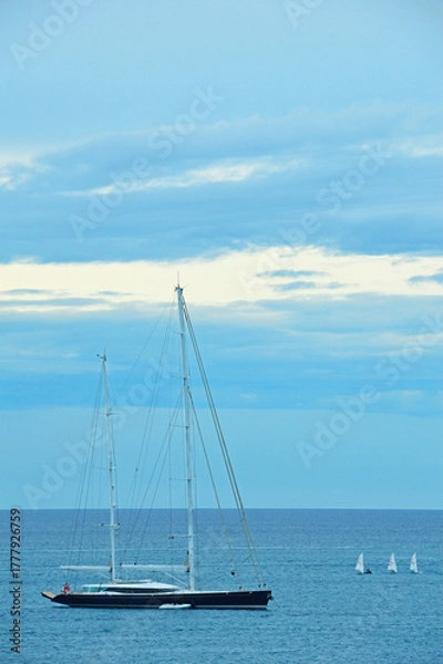 Obraz Four small sailboats