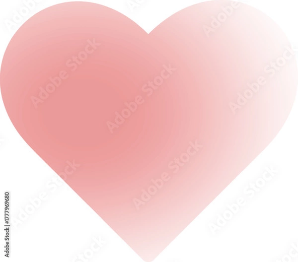 Obraz Vector transparent gradient heart.