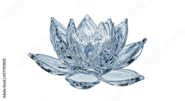 Fototapeta Close-Up of a Water-Based Lotus Flower on Transparent Background