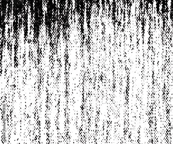 Obraz Black vertical halftone texture with a distressed, grunge effect on a transparent background. Great for edgy graphic design and comic-style overlays.