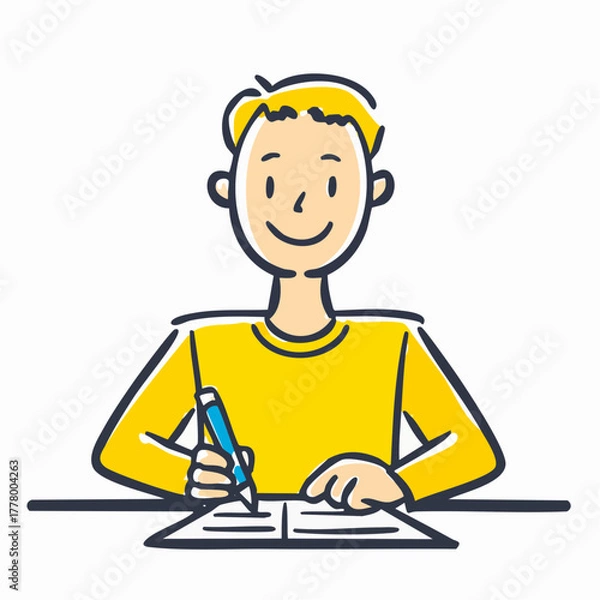 Obraz Person writing – Creativity, notes, study, education