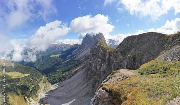 Obraz Auf der Seceda in Südtirol