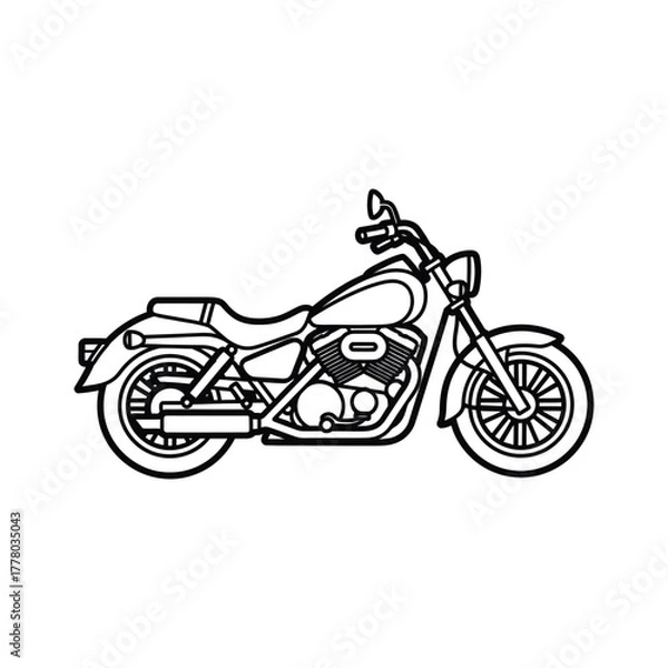 Obraz bike line art vector illustration