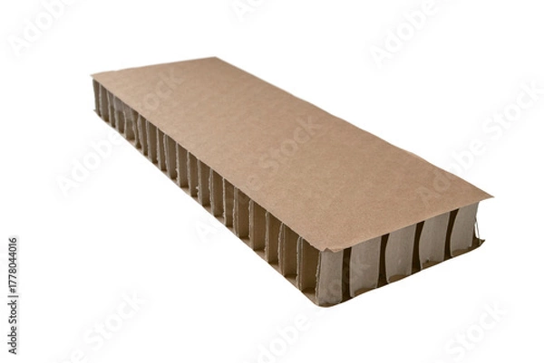 Fototapeta Cardboard honeycomb panel isolated transparent png. Packaging material