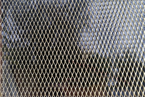 Obraz metal grate crisscross pattern