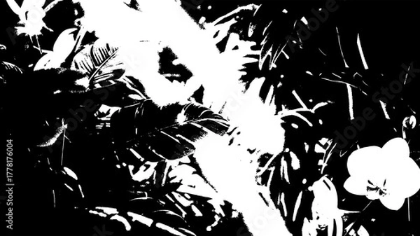 Obraz Closeup of delicate flower petals and green leaves