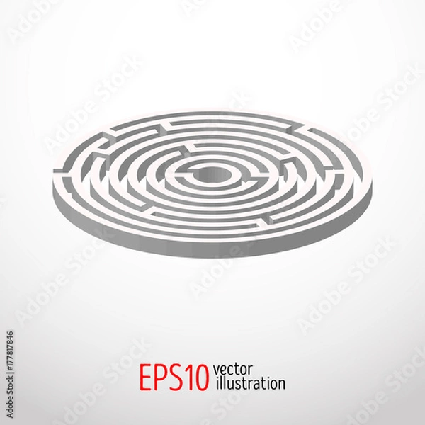 Fototapeta Labyrinth abstract. Vector 3d