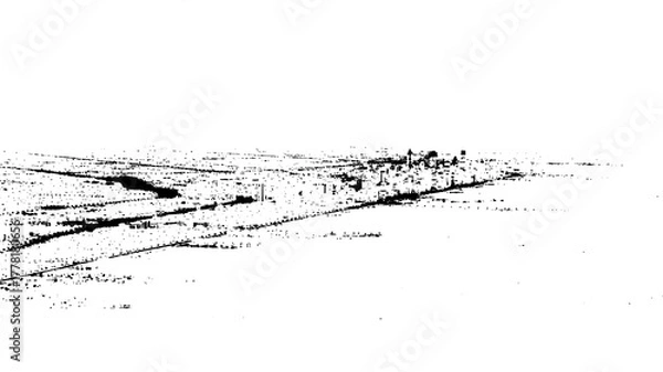 Obraz Black and white abstract texture of a road or path