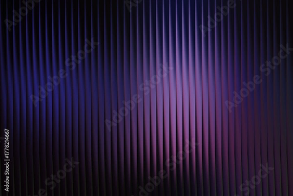 Fototapeta Glass gradient abstract background with vertical lines and purple and blue gradient light effects