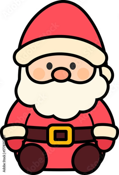 Obraz Sitting Cute Christmas Character