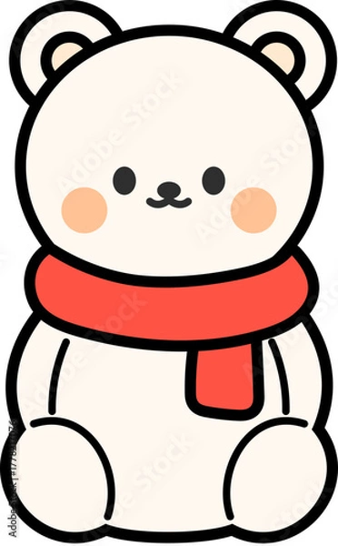 Obraz Sitting Cute Christmas Character