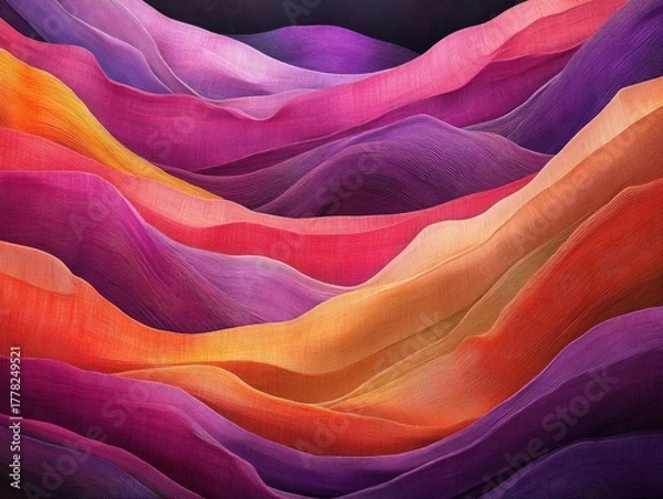 Obraz Colorful Abstract Wavy Texture