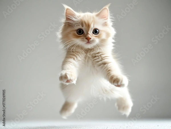 Obraz Kitten on a white background