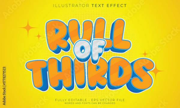Obraz Rule of thirds vector text effect