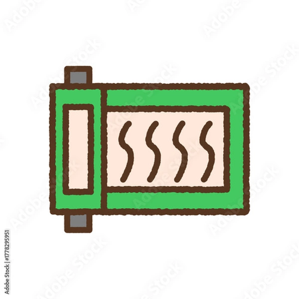 Obraz 手書き風の単品アイコンイラスト　巻物