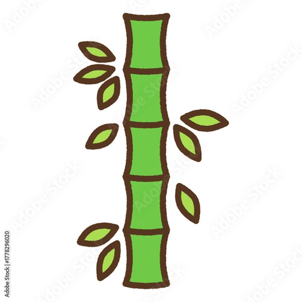 Obraz 手書き風の単品アイコンイラスト　竹