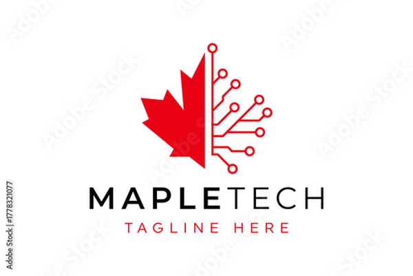 Fototapeta Maple Tech Logo design vector