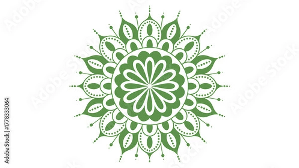 Fototapeta Green mandala design element art