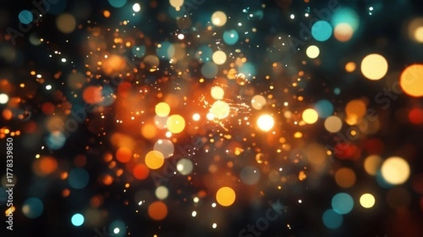 Fototapeta the glow of the night lights is pleasing to the eye