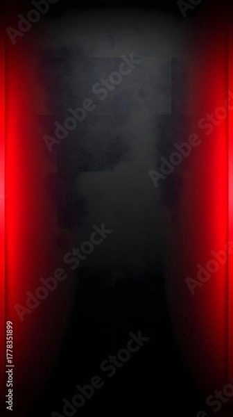 Obraz Dark textured background with glowing red edges and fine grain offering ample central copy space